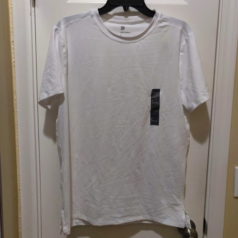 All in Motion White Running Tee, Size S & M